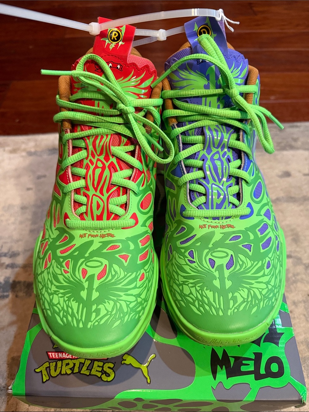 Puma Kids TMNT Melo Graphic Sneakers - Green/Red/Blue/Purple